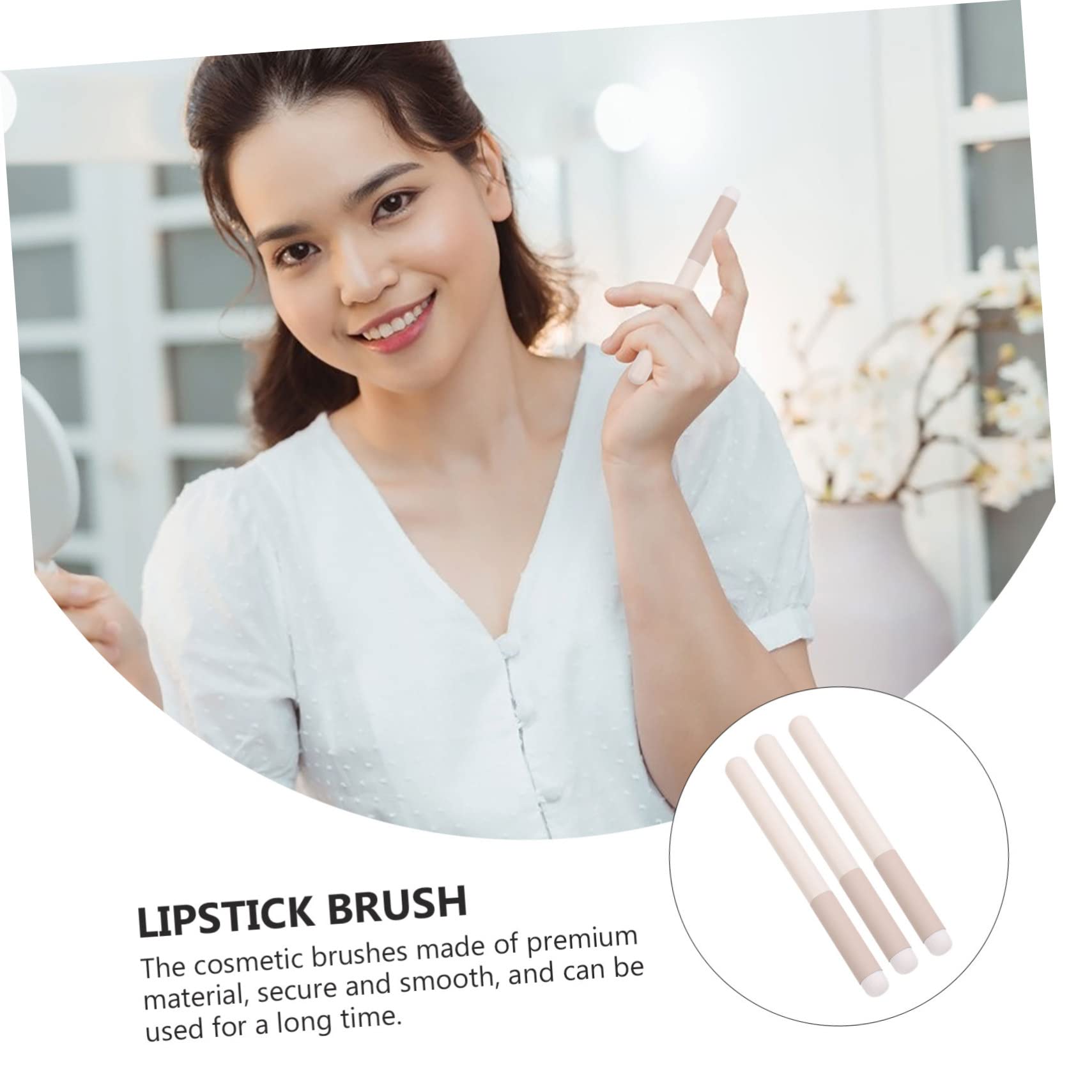 Healeved 5 Set Di Pennelli Per Labbra Pennelli Per Rossetto Set Per Labbra Morbidi E Lisci Per Un Look Impeccabile 3 Pezzi*5
