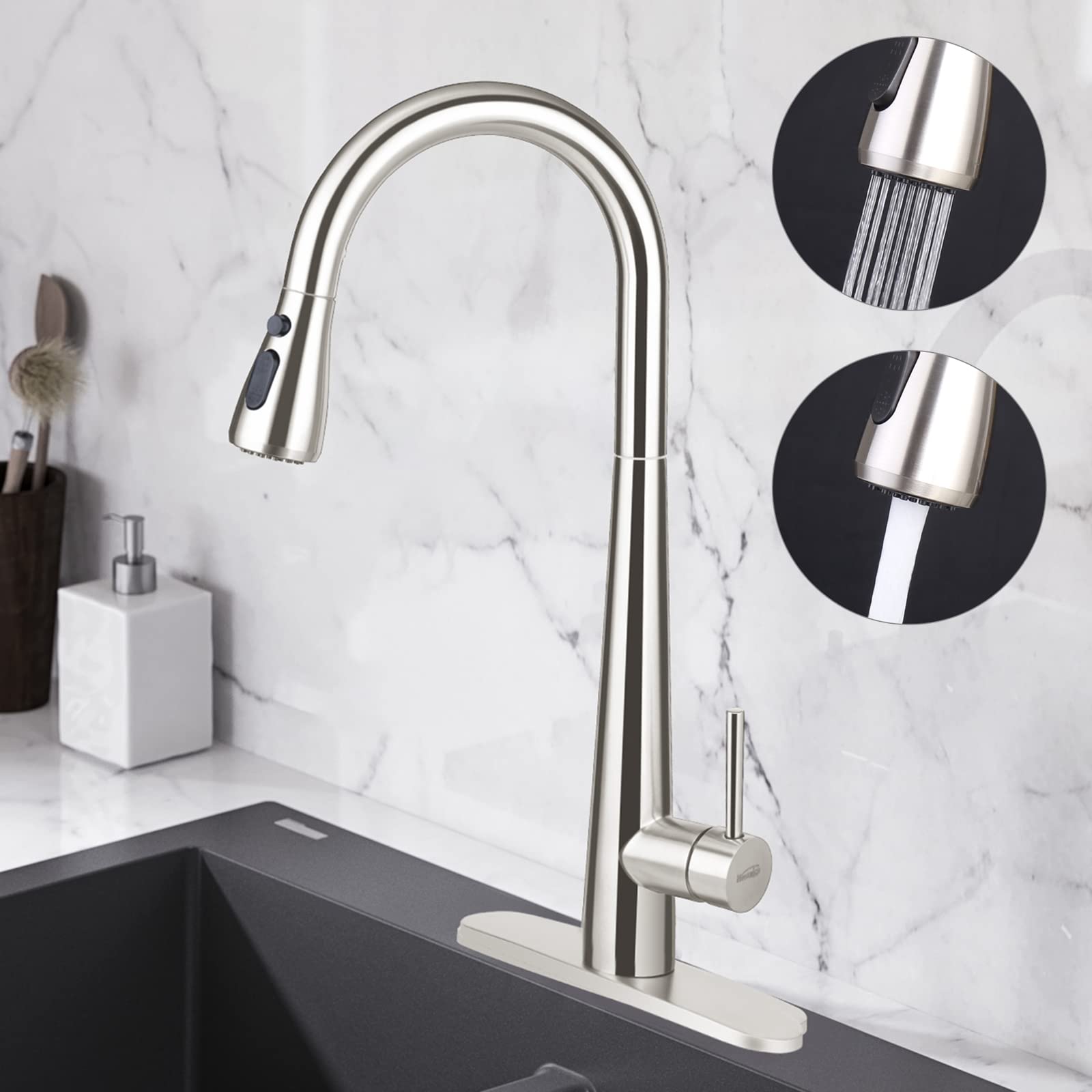 Buy Homerico Kitchen Sink Faucet with 3Function PullDown Sprayer