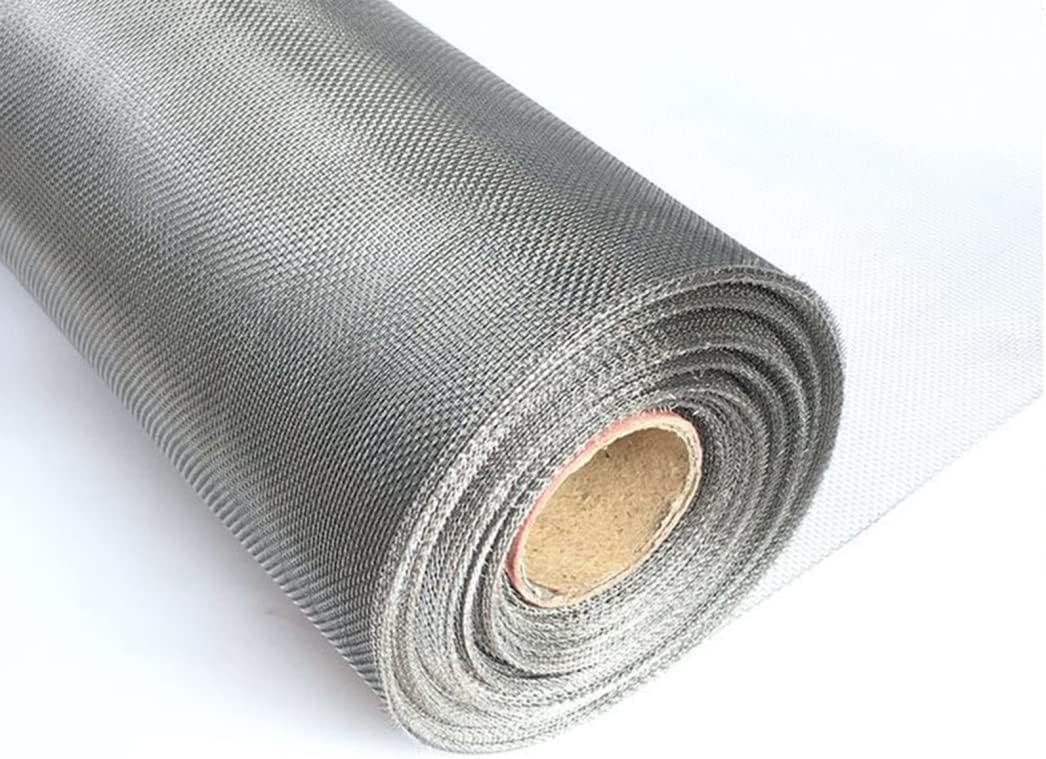 304 Stainless Steel Woven Wire Mesh Metal, Hole Diameter 1Mm, Prevent Small Things Entering,Easy to Cut and Install,120x300cm(47x118inch)