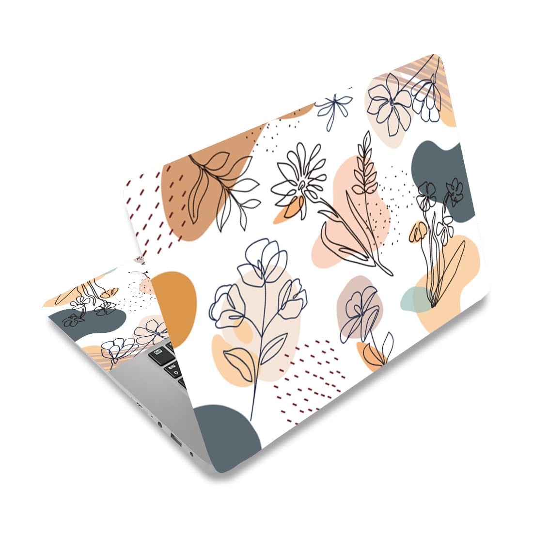Calcomanía bohemia para laptop de 13 y 14 pulgadas adhesivo vinilo floral extraíble universal 8