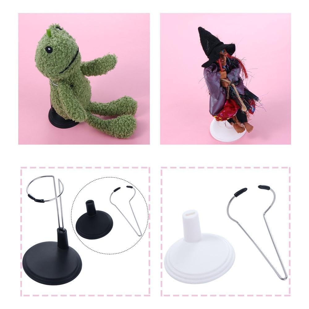 Support Métal Réglable Pour Poupée Et Figurine - Pieds Télescopiques - Noir Pour Poupée 35 Cm (hauteur 19-27 Cm)