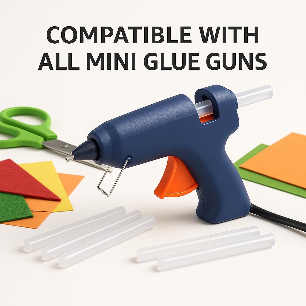 Rayverion Mini Hot Glue Sticks 4” x 0.28” – Strong Bond for Craft, DIY and Home Repairs Compatible with Mini Glue Guns 30 Count Pack