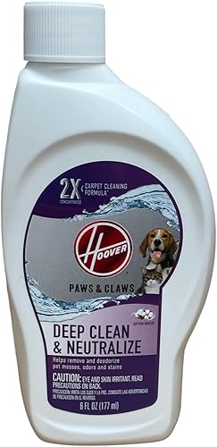 Miniatura 3 de Hoover Paws and Claws Deep Clean & Neutralize PET 2X Fórmula de limpieza de alfombras, 6 onzas (1)