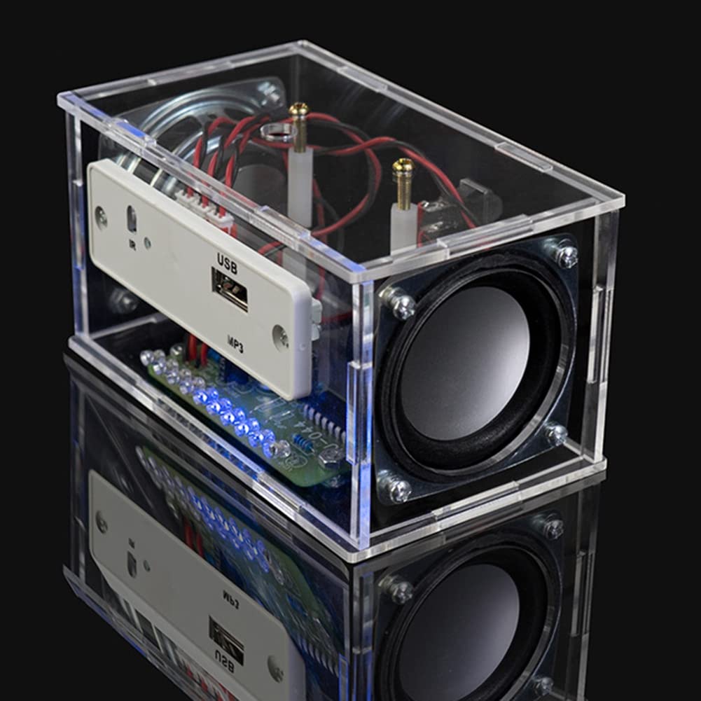 DONGKER DIY Löten Bausatz Bluetooth Lautsprecher Kit mit LED Spectrum, Mini Heimstereo Sound Verstärker Lautsprecherbox Elektronik Bausatz Lötprojekt DONGKER DIY Löten Bausatz Bluetooth Lautsprecher Kit mit LED Spectrum, Mini Heimstereo Sound Verstärker Lautsprecherbox Elektronik Bausatz Lötprojekt