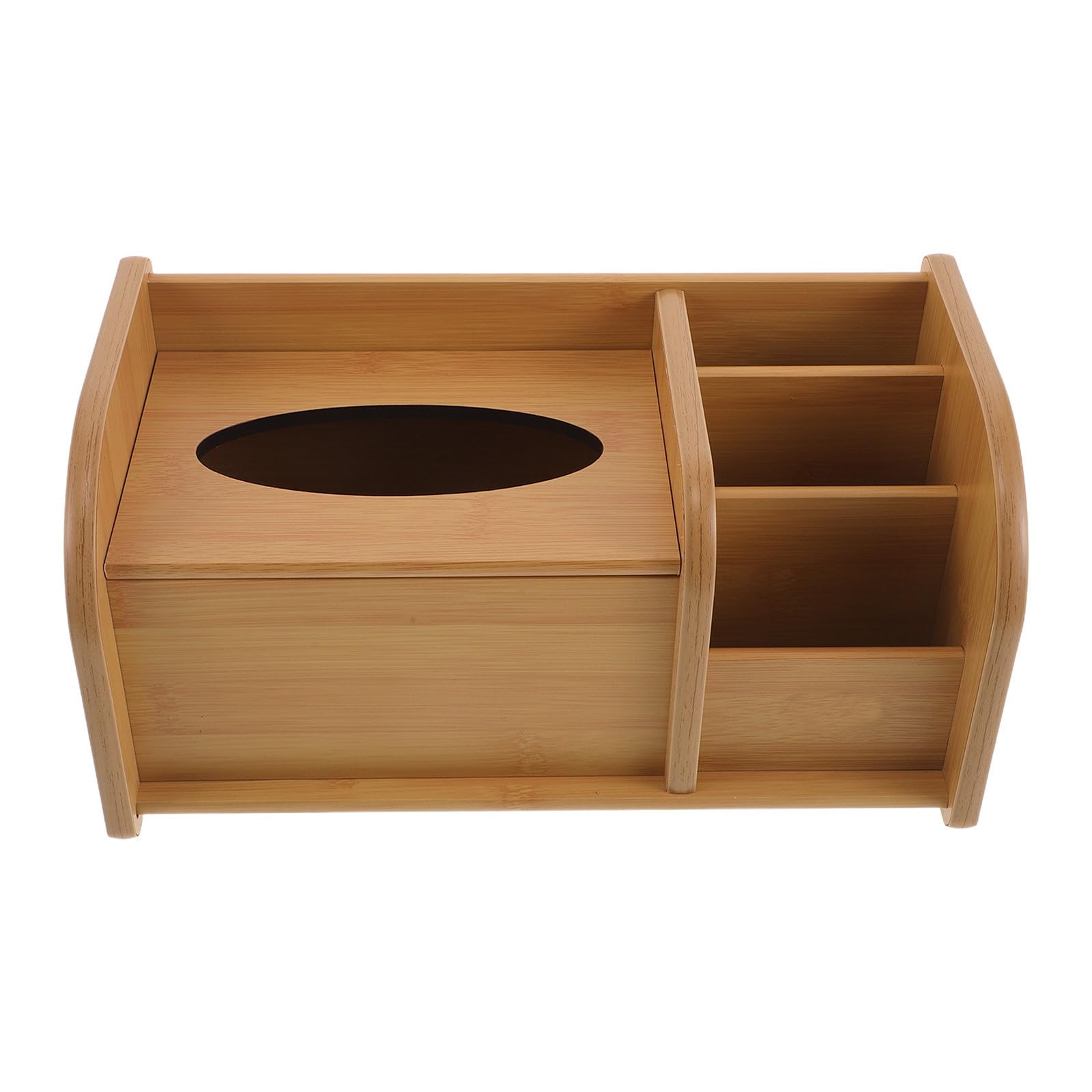 Bureau à distance : boîte de rangement en bois pour crayons et lunettes