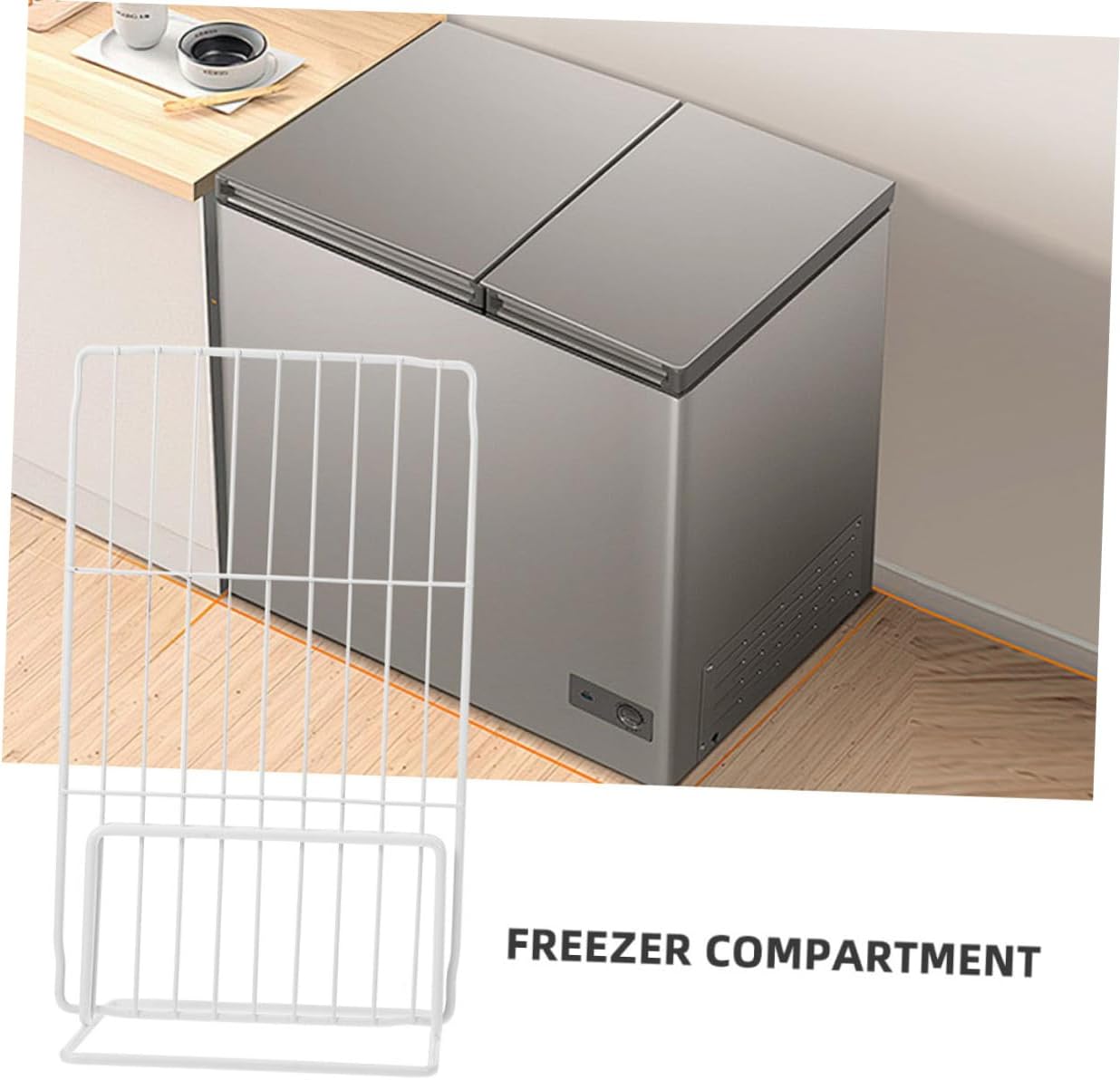 2pcs Refrigerator Divider Freezer Organizing Separator Iron Mesh Replaceable Easy to Assemble