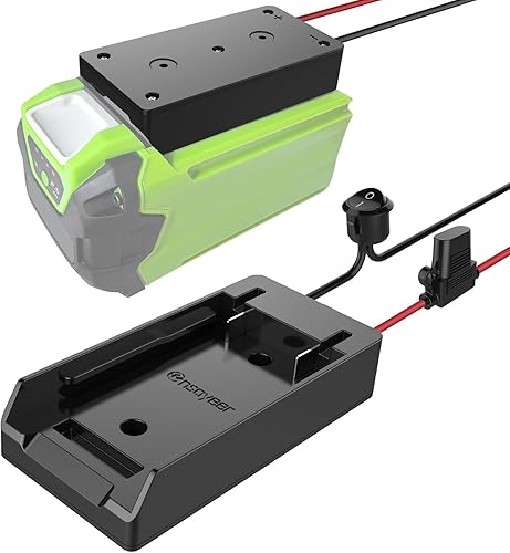 Adaptador de rueda eléctrica con fusible e interruptor, adaptador de batería seguro para batería de litio de 40 V, con cable de calibre 12, buen