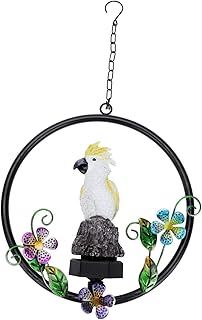 Gogogmee 1Pc Luz Solar Sinos De Vento Ao Ar Livre Mudança De Cor Luzes Solares Decoração De Metal Ao Ar Livre Sinos De Vento Luzes Solares Vintage Sino De Vento Pássaro Poleiro Estátua