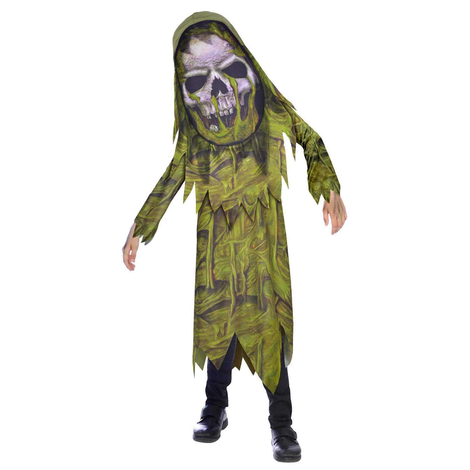 (PKT) (Fix 1/1) (9907130) Child Big Head Swamp Zombie Costume (4-6yr)