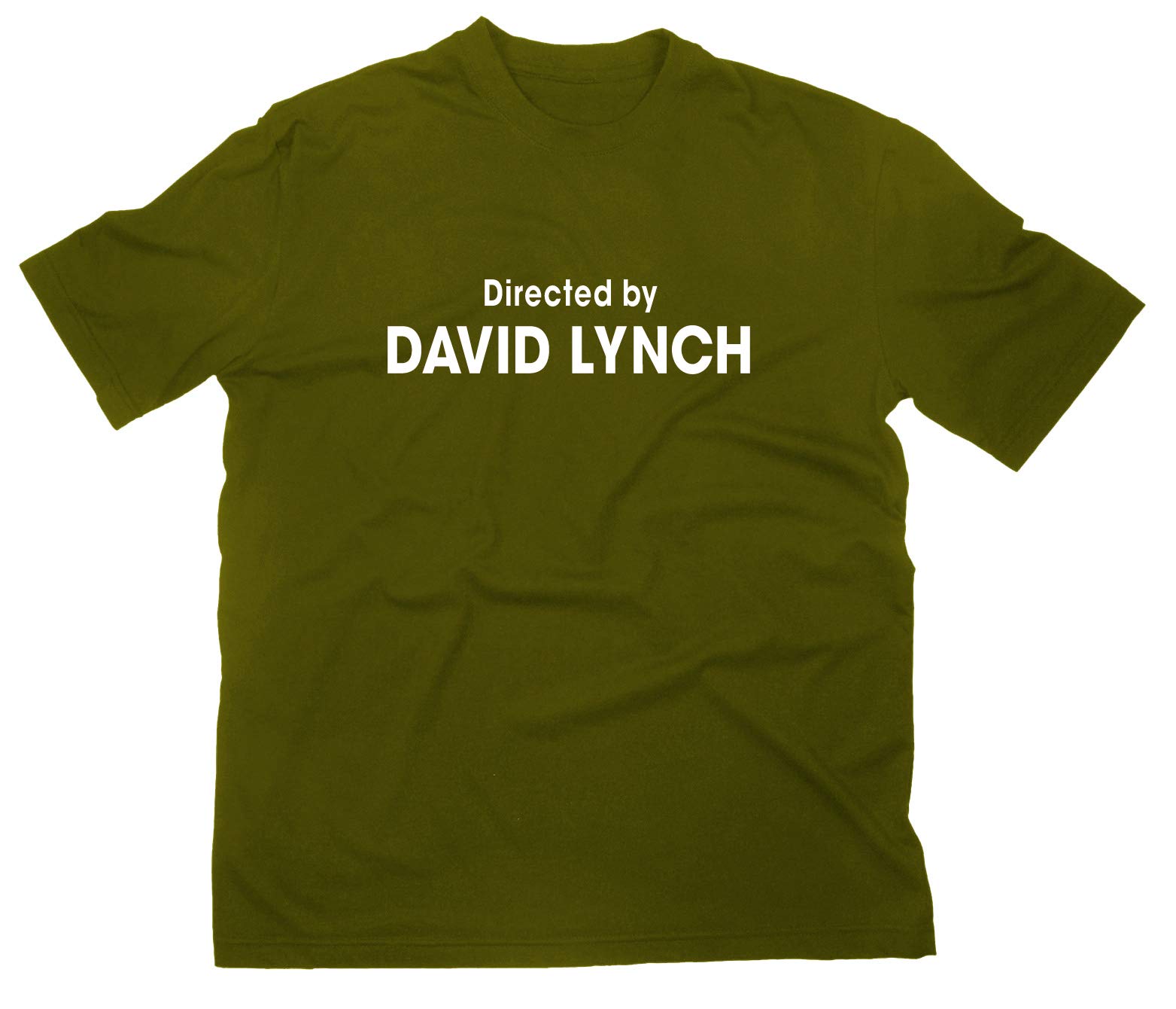 Styletex23 Men's Green Directed By David Lynch T-Shirt, M, Olive