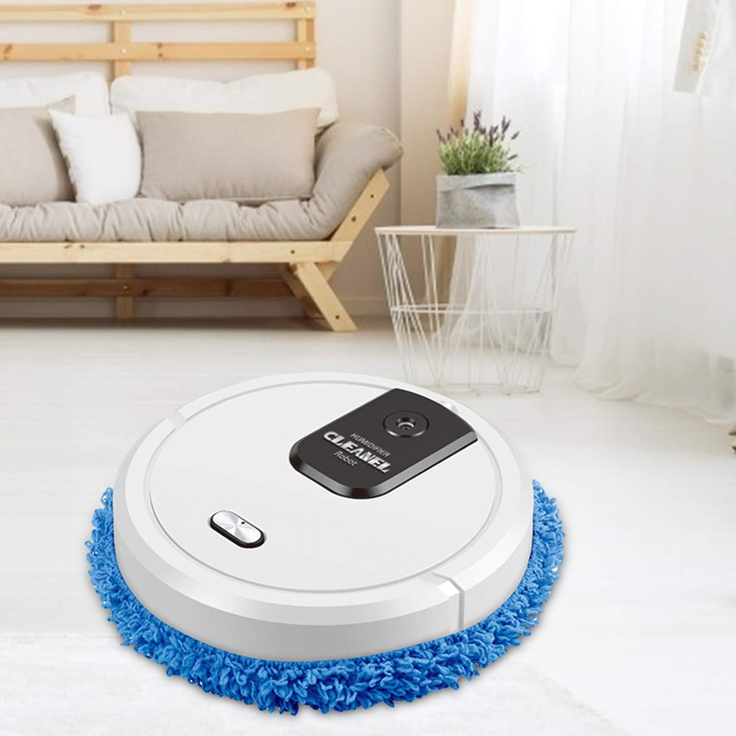 3-in-1 Robot Vacuum Cleaner with Mop & Spray | Intelligent Wet & Dry Sweeping Robot | USB Rechargeable, Low Noise | Pet Hair Cleaner for Hard Floors & Carpets (White)-image-31