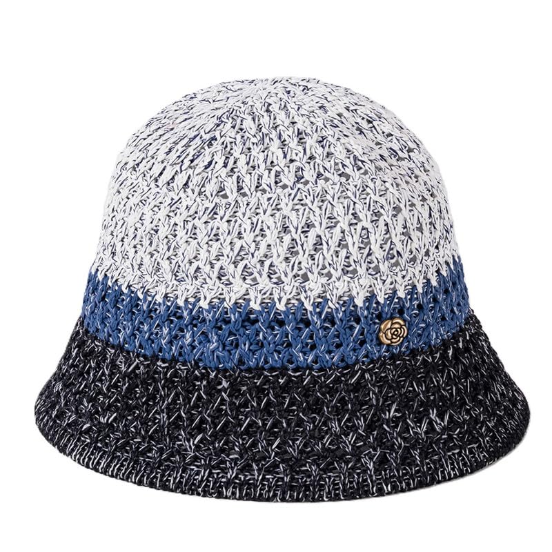Image of Hair Drama Co. Crochet Bucket Hat for Women | Comfy & Casual Knit Handmade Foldable Floppy Hat | Summer Crochet Bucket Cap for Women & Girls