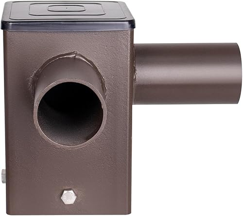 Miniatura 4 de Adaptador de espiga horizontal cuadrado de 90 grados con 2 brazos para poste cuadrado de 4 pulgadas, espiga superior para montaje deslizante de 2 38