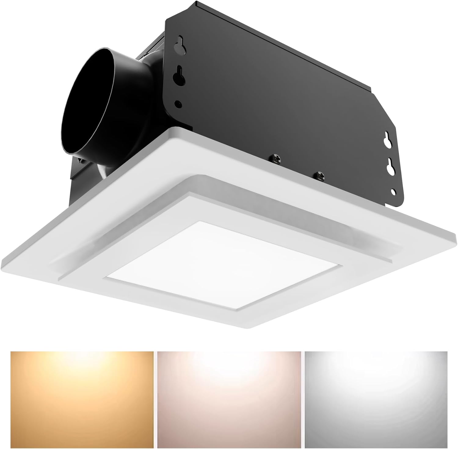 Amazon.com: Gopper Bathroom Exhaust Fan with Light, 120CFM 1.0 Sones, 3 ...