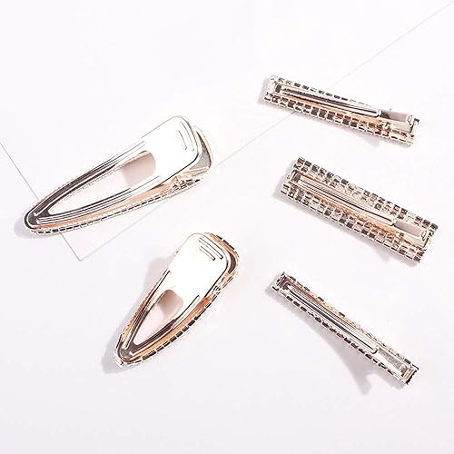 Miniatura 4 de Vpang 5 pinzas para el cabello con diamantes de imitación brillantes, pinzas para el cabello, pinzas para el cabello con pico de pato y cocodrilo,