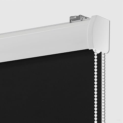 Persianas enrollables opacas con cordón, impermeables, de tela con aislamiento térmico, protección UV, fáciles de instalar para el hogar, oficina,