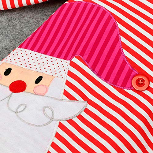 Peuter Kids Baby Meisjes Kerstman Gestreepte Prinses Jurk Kerst Outfits Kleding - Afbeelding 7