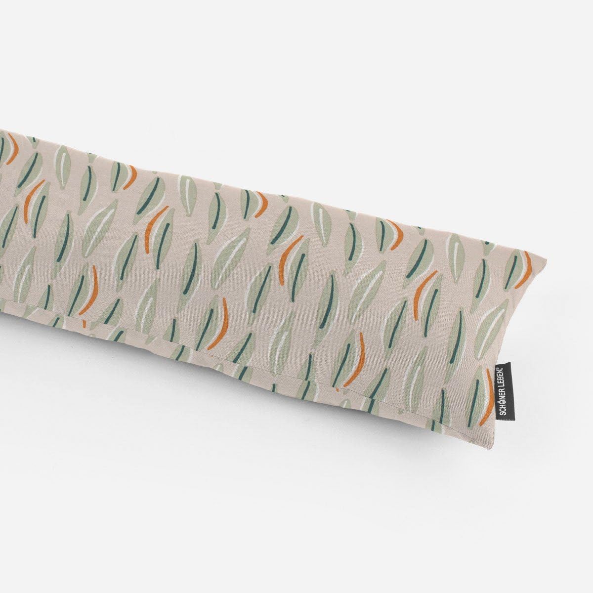 SCHÖNER LEBEN. Paraspifferi in tela Cojio, foglie astratte beige, verde, diverse misure, a scelta: 100 cm di lunghezza