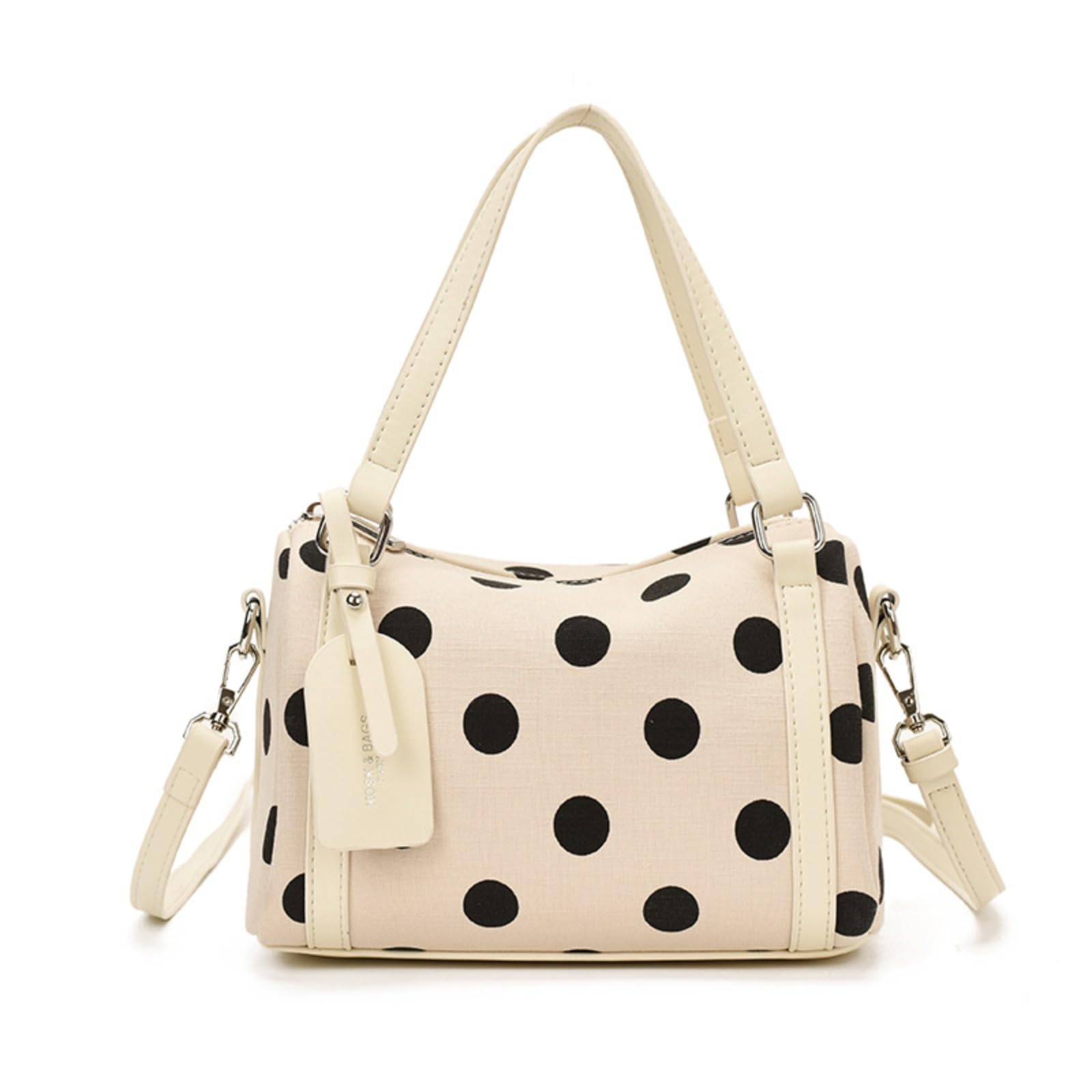 Bolsos y bolsos de hombro para mujer, diseño de lunares, estilo Boston