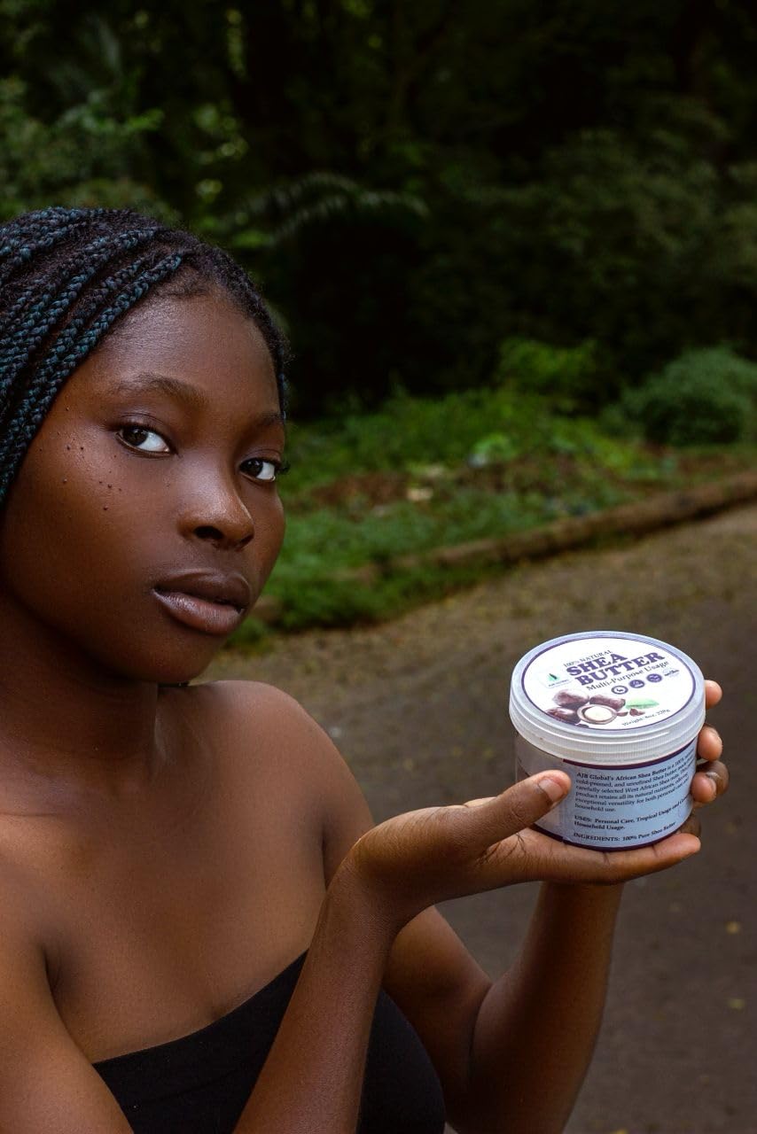 AJB Global African Raw shea butter- Unrefined,100% Pure - Natural Moisturizer for Skin & Hair 8 oz (228) g - Image 8