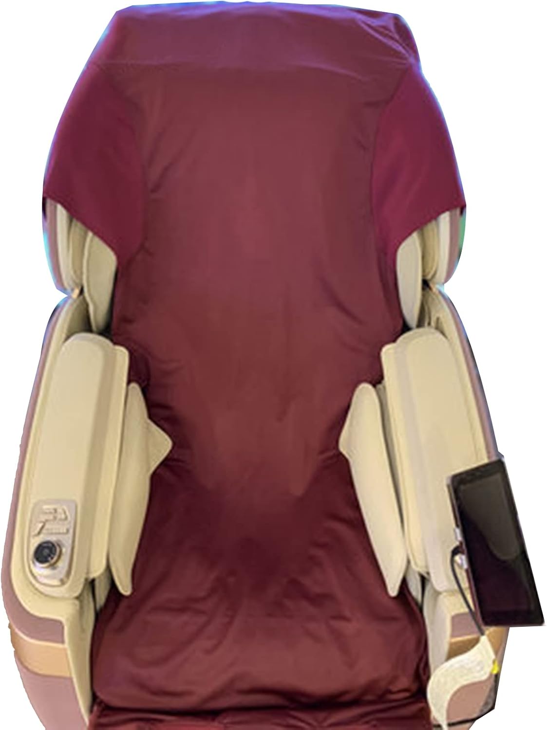 FBKPHSS Full Body Shiatsu Massage Chair Cover, Zero Gravity Massage Chair Cover Wear-Resistant Universal Dust Cover for Chivas Regal Massage Chair,Red,upper body