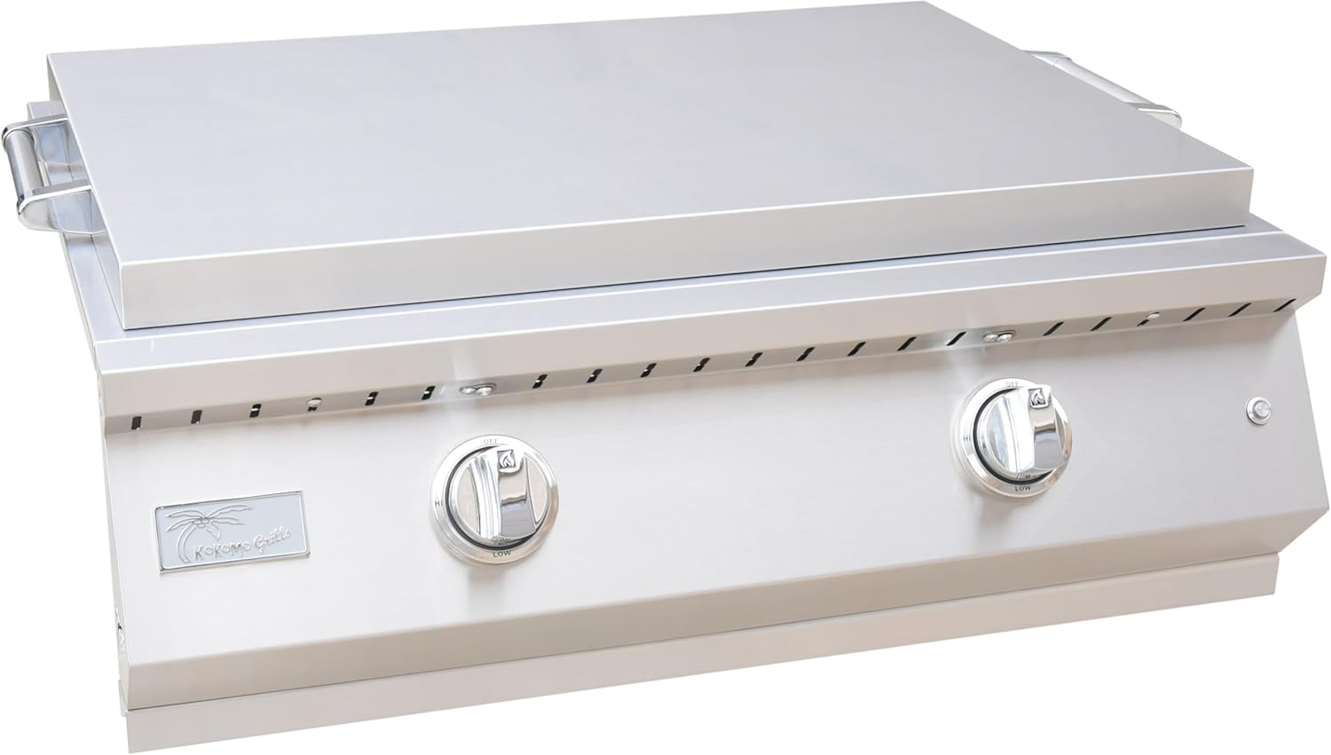 KoKoMo Grills 30 Inch Professional Outdoor Kitchen Teppanyaki Liquid Propane Griddle | 304 Stainless Steel Flat Top Grill U-Shape Burners 36000 BTUs for Outdoor Cooking, BBQ and Patio Backyard
