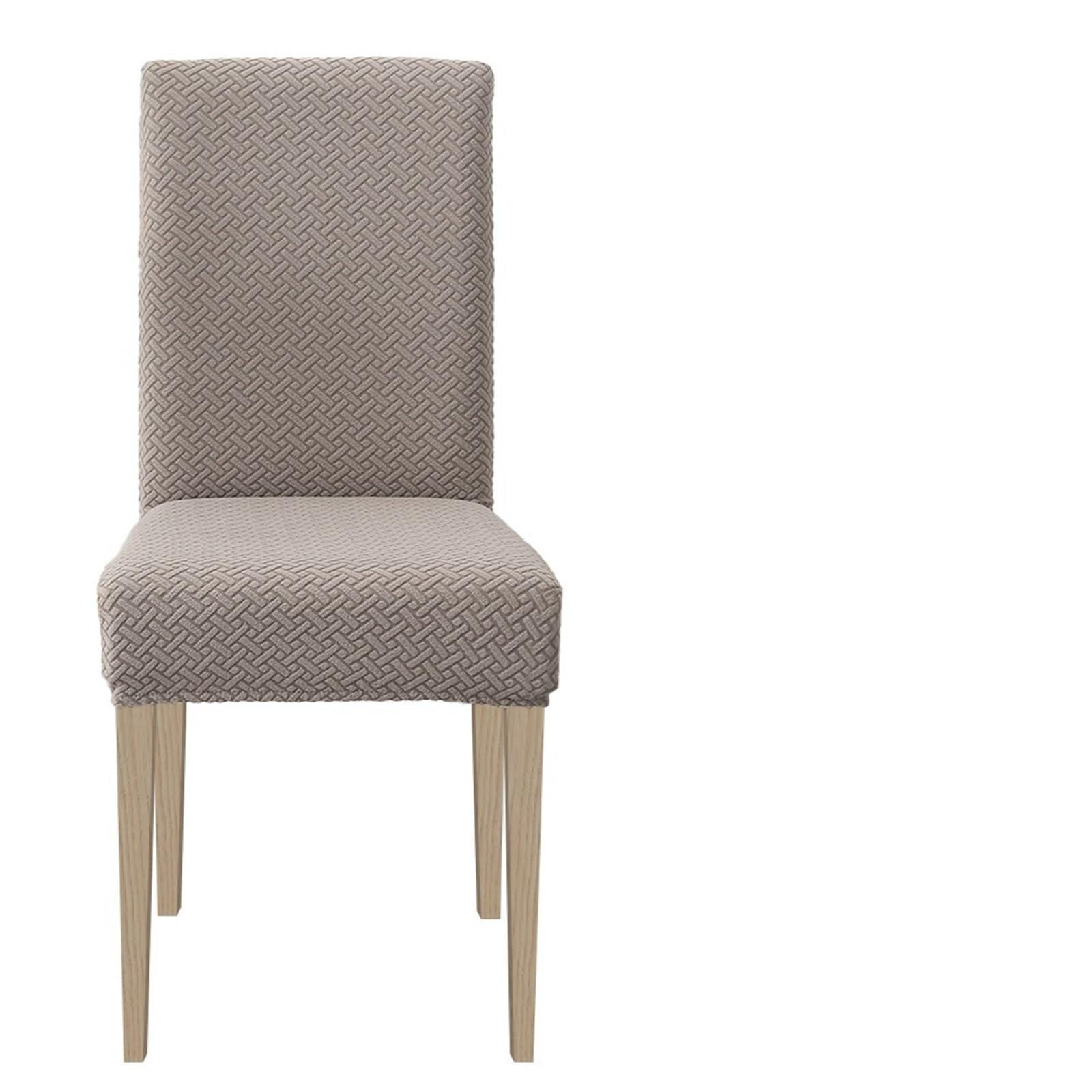 QXBFNDC Chair Covers 1/2/4/6pcs Dining Chair Cover Jacquard Spandex Slipcover Protector Case Stretch for Kitchen Chair Seat Hotel Banquet Elastic(Style 2 khaki,1 pc)
