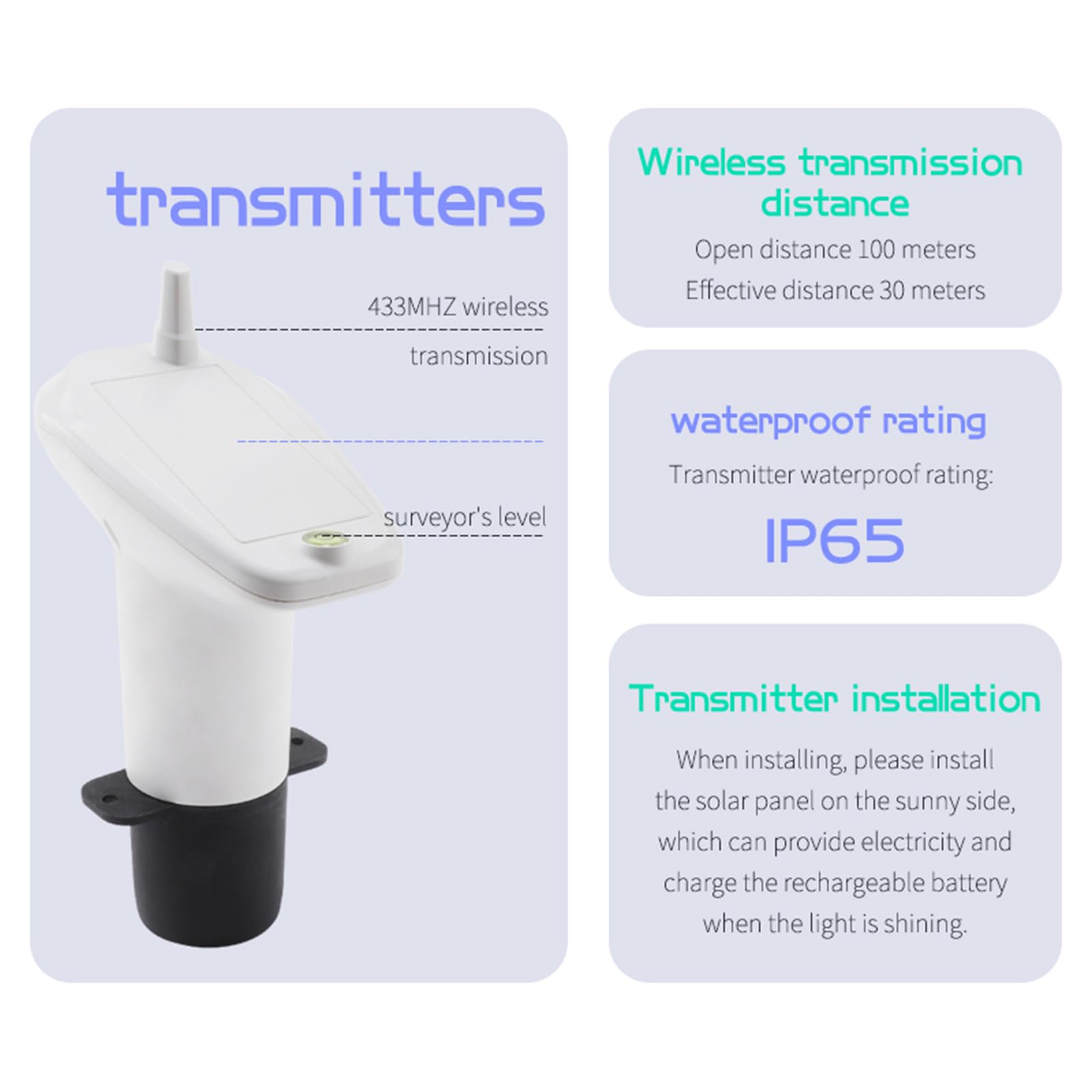 Monitor ' acqua con allarmi massimo-minimo, display della temperatura da 40 ℃ a 60 ℃ e installazione flessibile Rilevatore livelli liquidi LCD con letture della temperatura dei serbatoi