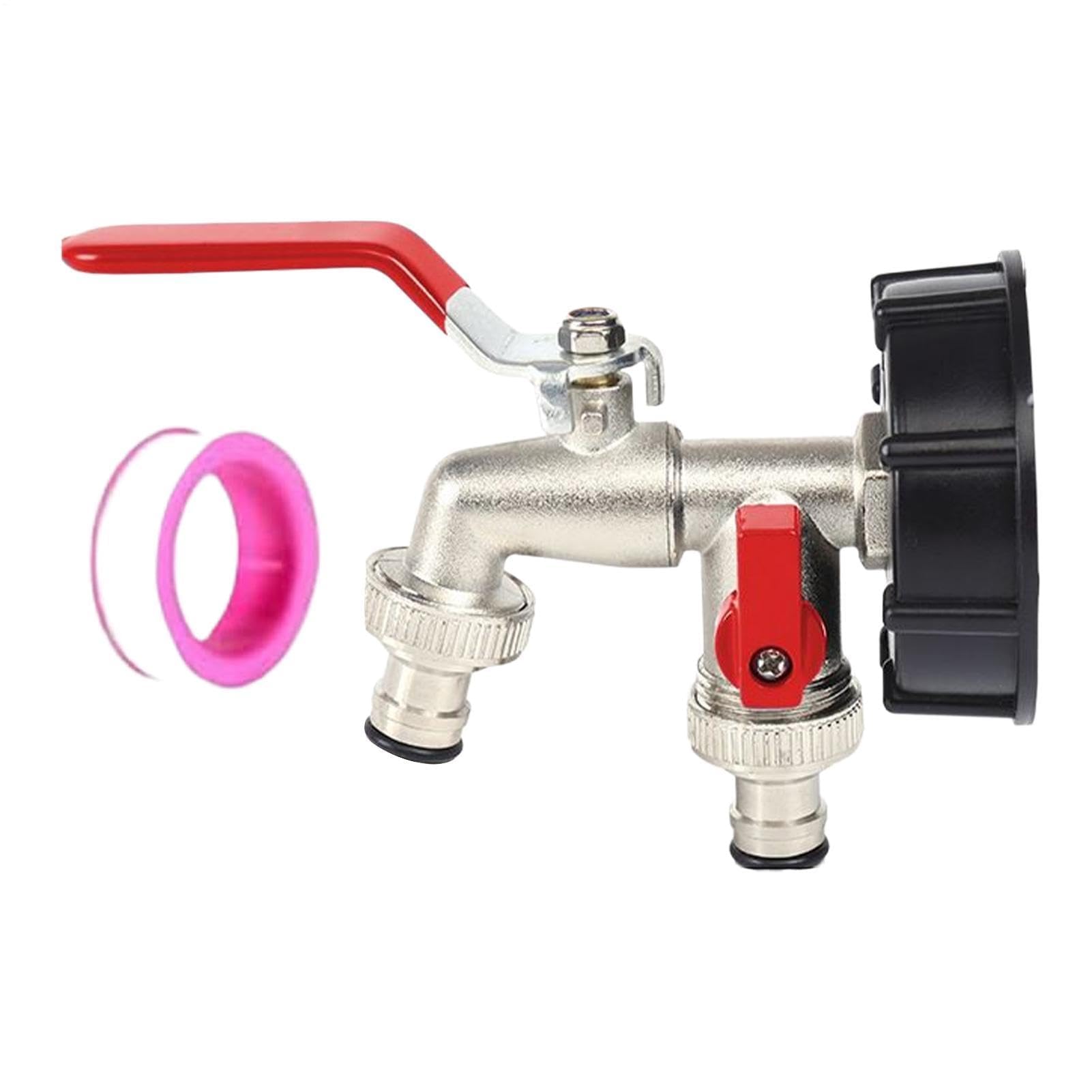 Cbkrgfpdou Red Zinc Alloy Water Hose Splitter