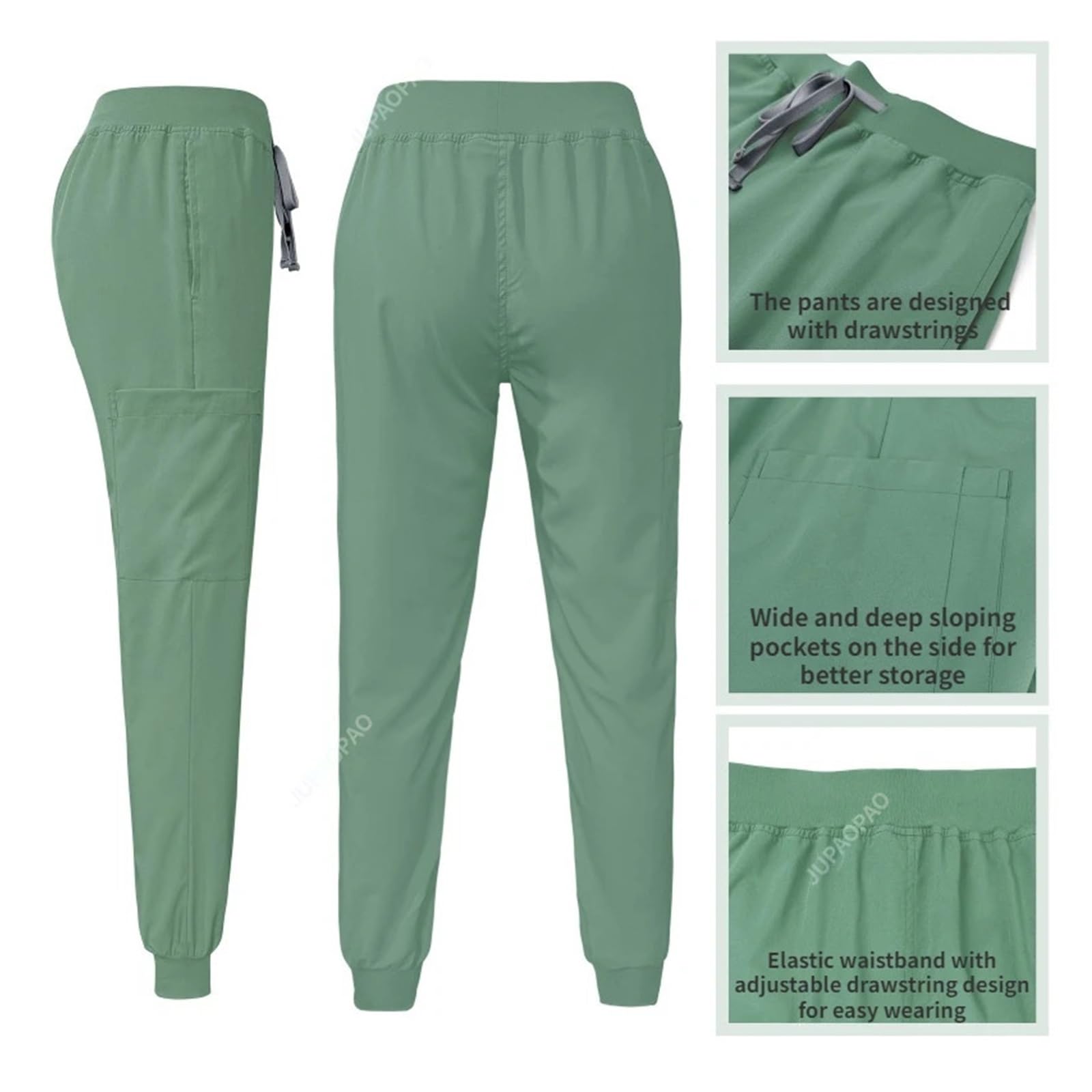 Uniformes Sanitarios Mujer Conjunto de Uniforme médico, Tops elásticos con Bolsillo, Uniforme de Enfermera, Uniforme de médico, Uniforme de cirugía, Ropa de Trabajo for salón de Belleza