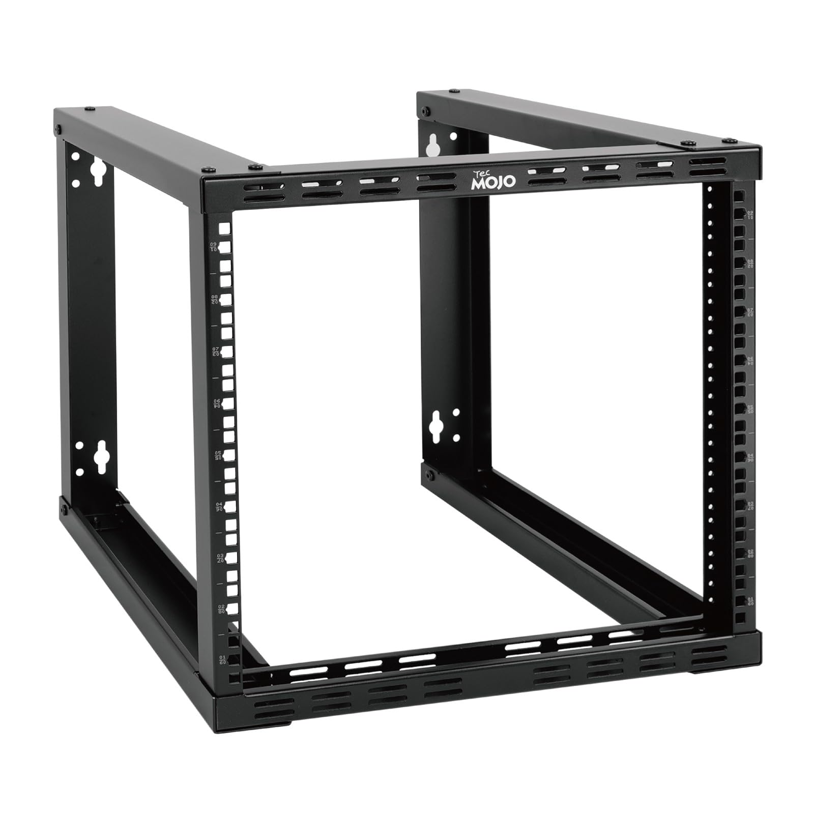 Tecmojo 9U Fixed Wall Mount Network Rack 15.8inch Depth Open Frame for Server Data/AV/IT/Communication/Computer Equipment/Patch Panel Heavy Duty