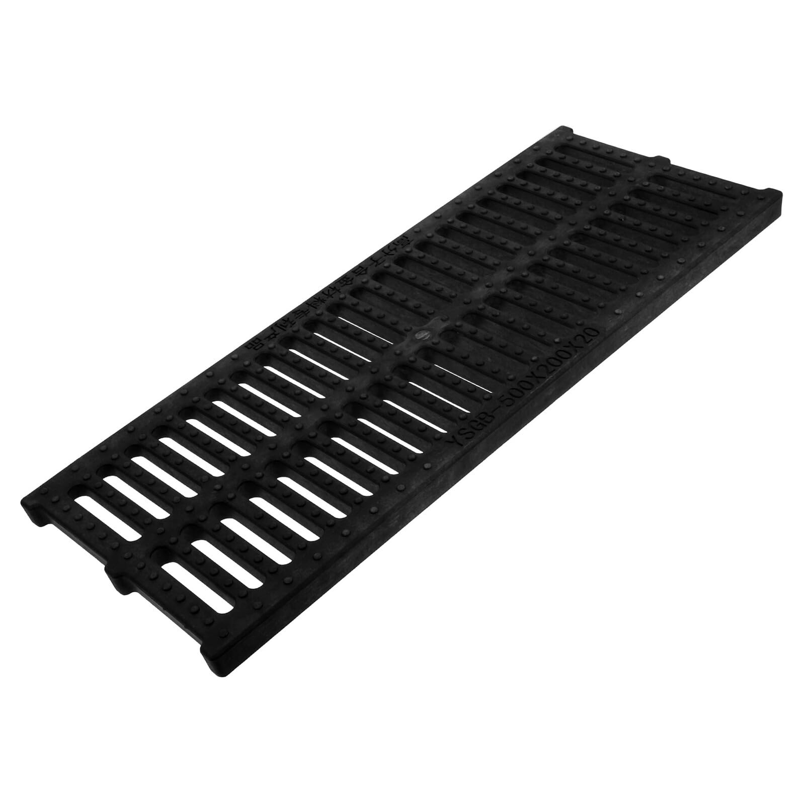 Wymienna pokrywa odpływowa wykopu z żywicy 500 x 200 x 20 mm - plastikowy ruszt kanalizacyjny do zewnętrznych rozwiązań drenażowych i kanału zarządzania wodą deszczową