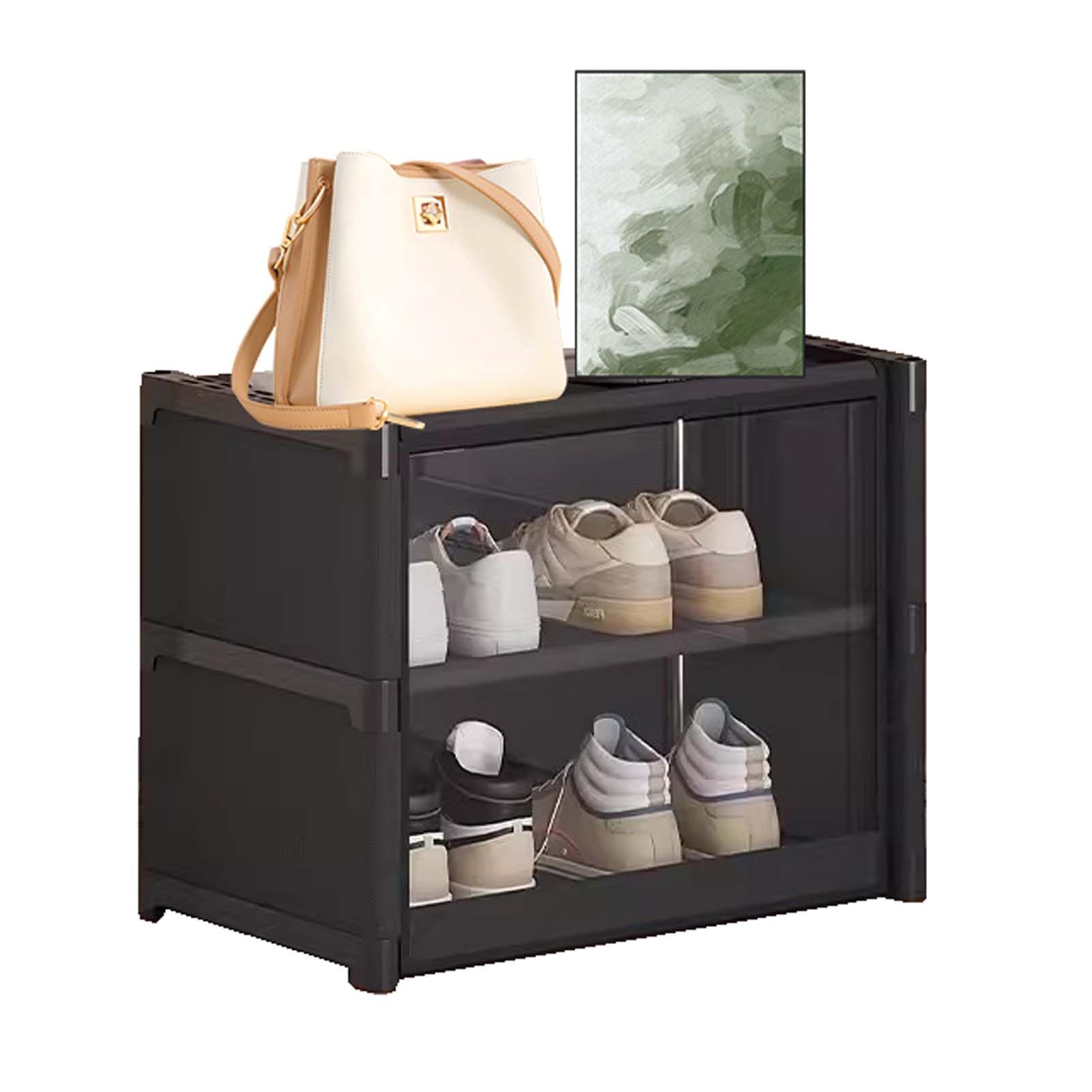 Schuhablage Metall Für 6 Paar Pickpiff Schuhregal Stehend – Metall, Schwarz, Für 6 Paar Schuhe, Platzsparend, Für Flur, Schlafzimmer, Schrank Oder Terrasse, Einfache Montage