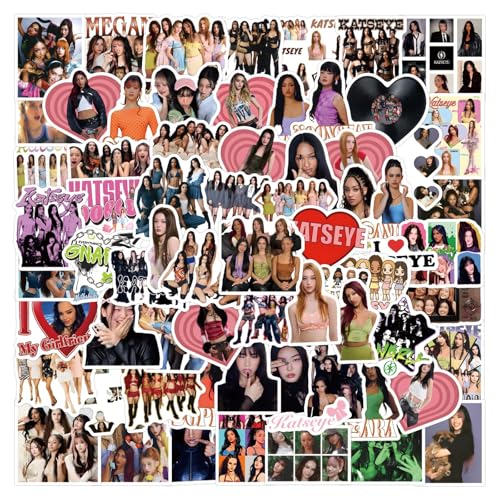 120Pcs Katseye Stickers Waterproof Vinyl Stickers for Laptop Water Bottle Scrapbooking Notebook Phone Case Guitar Cute Katseye Aesthetic Decals for Teens & Fans