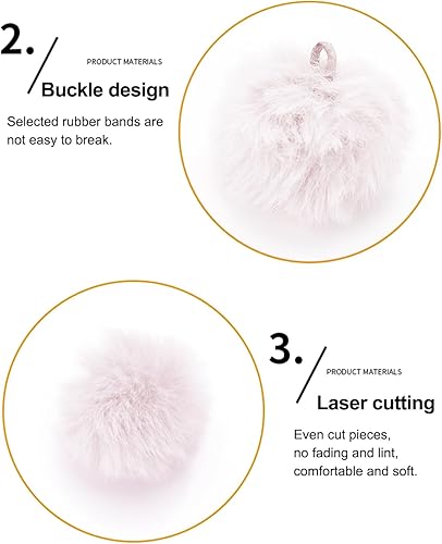 Miniatura 4 de MIUPOO Bolas de pompones para manualidades, accesorio de disfraz de pompones negros, bolas de pompones para artes y decoración de manualidades