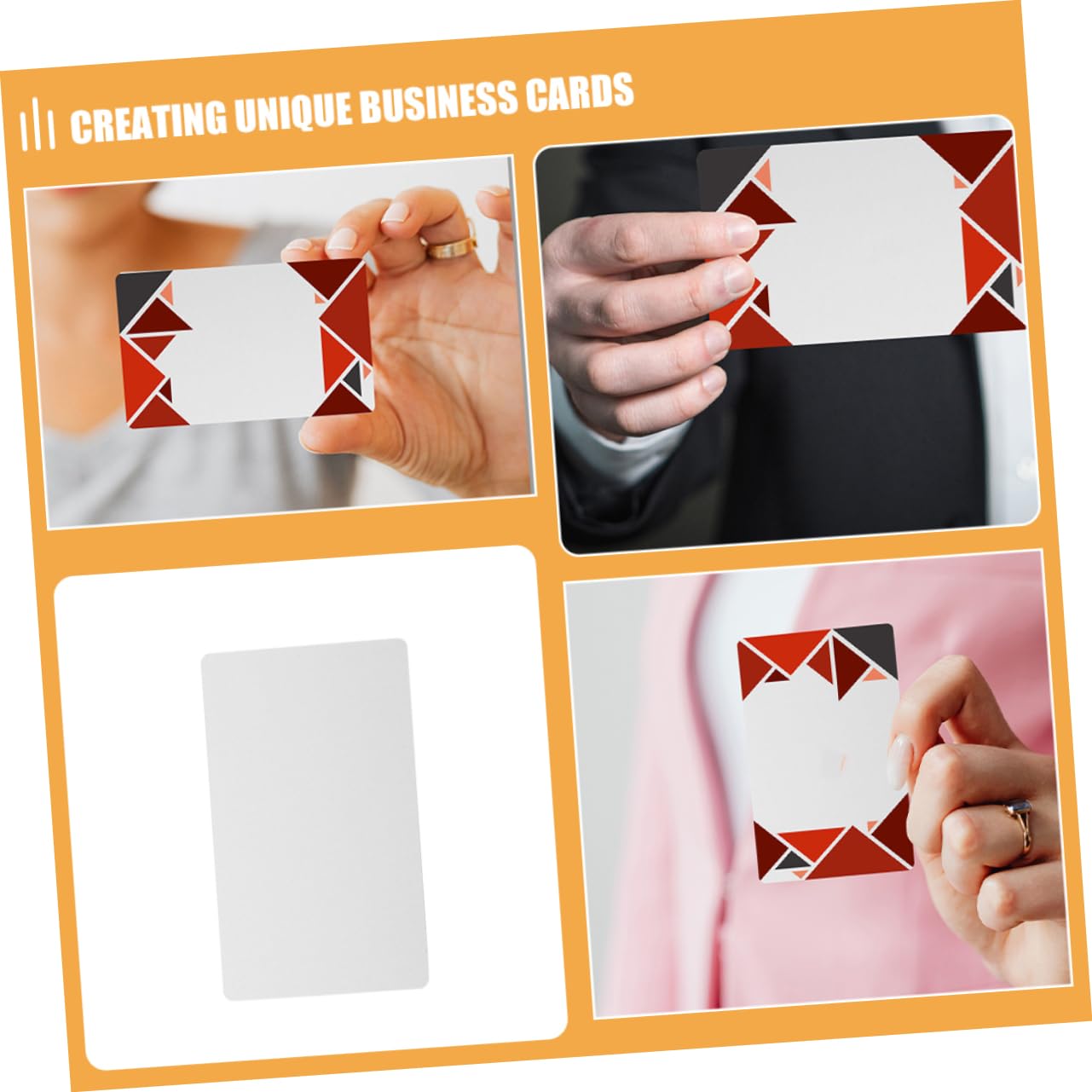 SHINEOFI 200 Biglietti da Visita in Lega di Alluminio, Vuoti e Robusti, per Stampa Fai da Te e Presentazioni Professionali, 200 Pezzi Argento