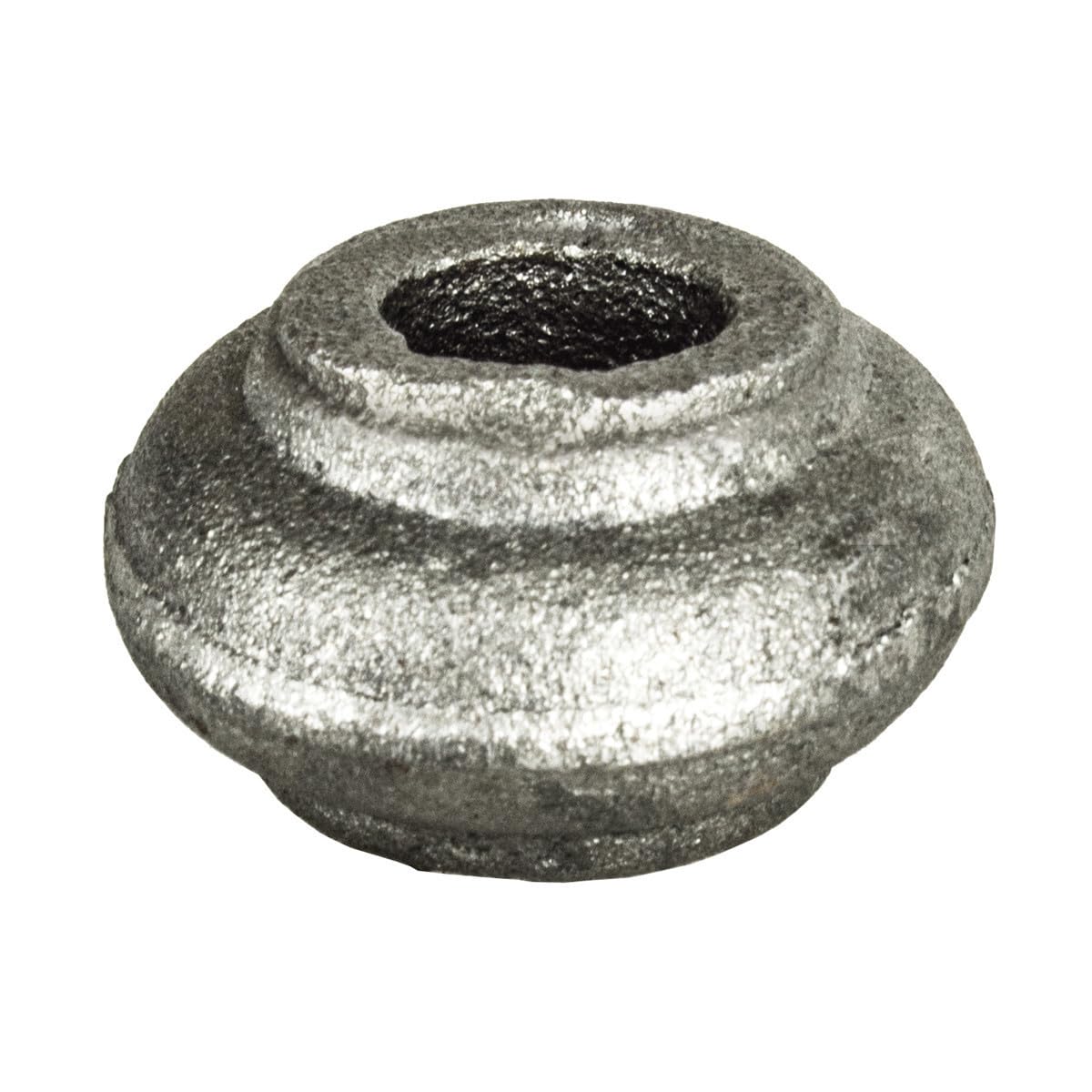 Ciambella borchia in ferro battuto H. 22 x L. 40 mm foro Ø 14,5 mm Set 2 pezzi Made in Italy