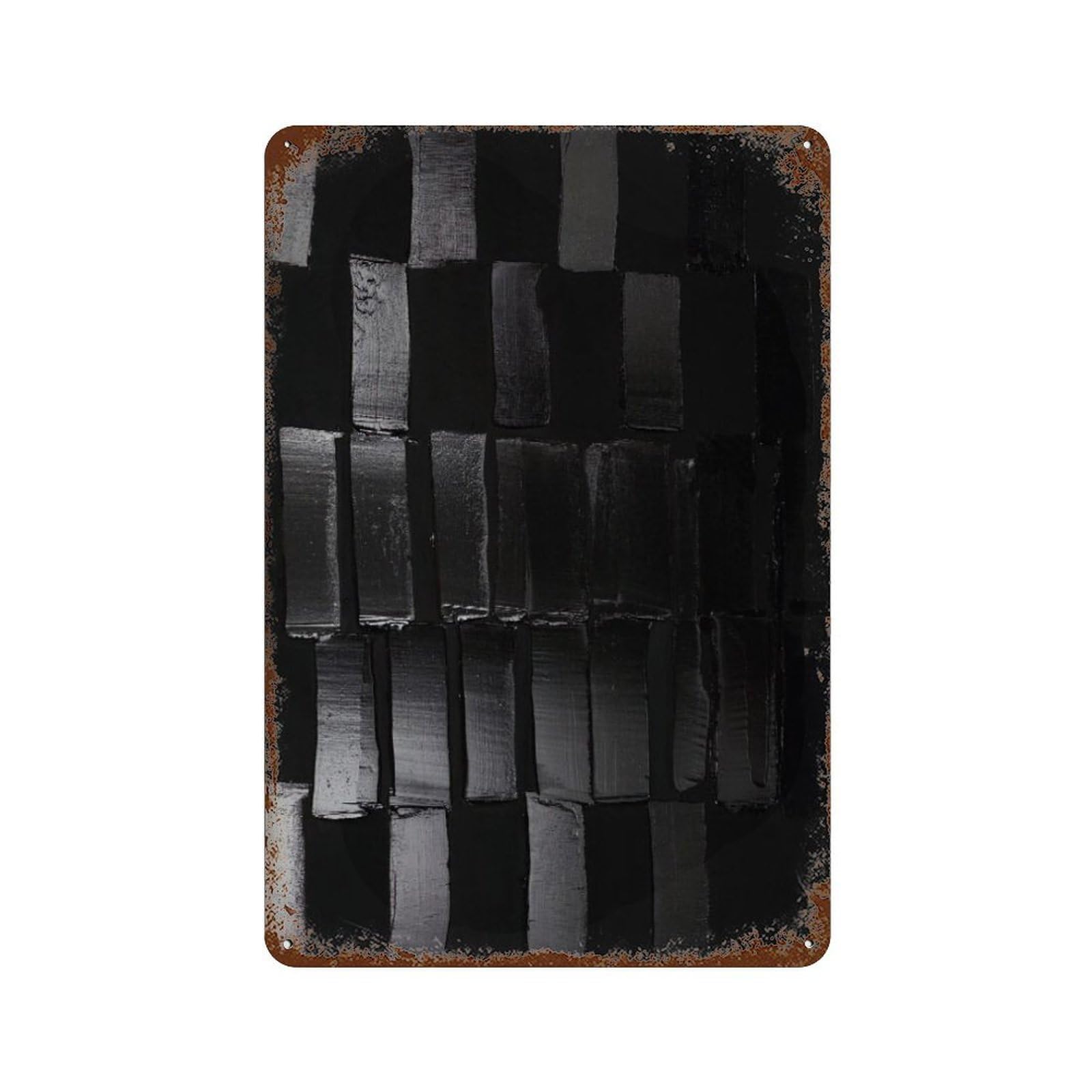 xiaoxiaoshen Pierre Soulages Abstract Black And White Wall Decor Art Metal Tin Poster Modern Home Decor Art Home Bar Shop Decorations Vintage Sign 30x20cm