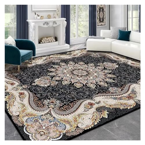 Tapis rétro de grande taille en velours de cristal isolant et doux pour le sol