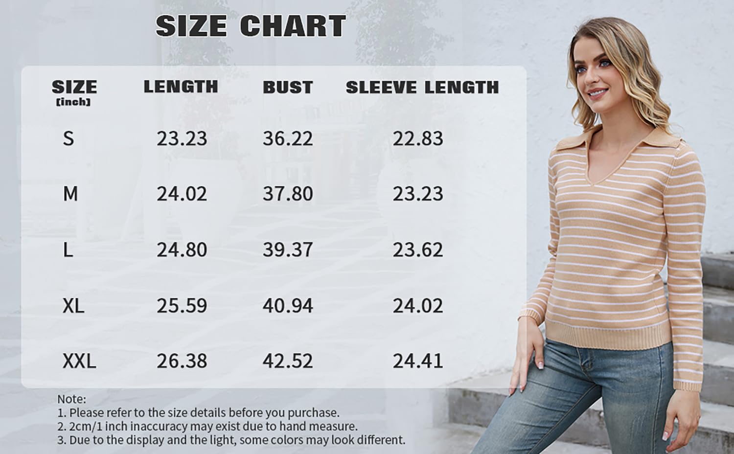 UNCLECAT Maglione da donna a righe con scollo a V a maniche lunghe top autunno inverno casual maglia pullover maglioni vestiti