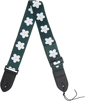 Printed Guitar Strap Adjustable Guitar Shoulder Belt Guitar Shoulder Strap for Adult Kids Bass Ukulele Electric Guitar