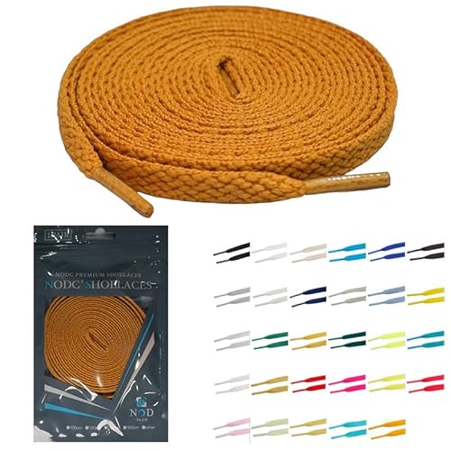[NODC] 靴紐 シューレース 粗め 靴ひも ROUGH FLAT フラット 29カラー 100cm 120cm 140cm 160cm 平紐 (オークル, 140cm)