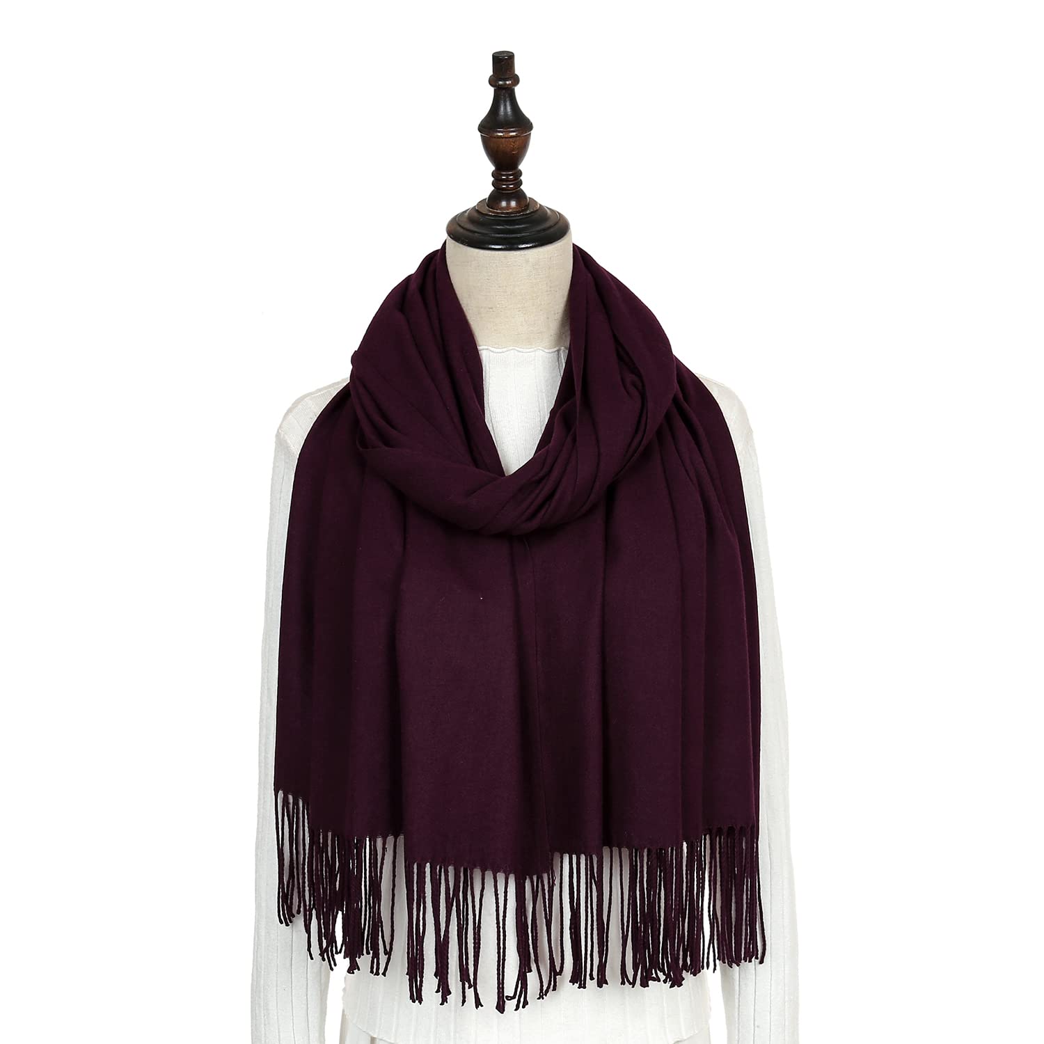 RIIQIICHY Sciarpa Scialle Donna Stola Invernale Pashmina Elegante Cerimonia Con Frange