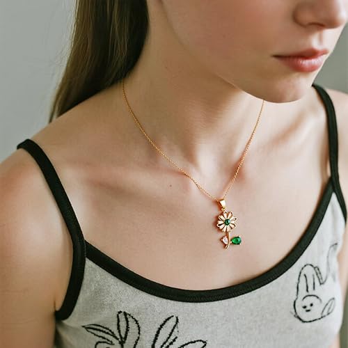 Miniatura 6 de Anillo de collar antiestrés para mujer, anillos de girasol para ansiedad, artículos de alivio del estrés, juguete giratorio de acero inoxidable,