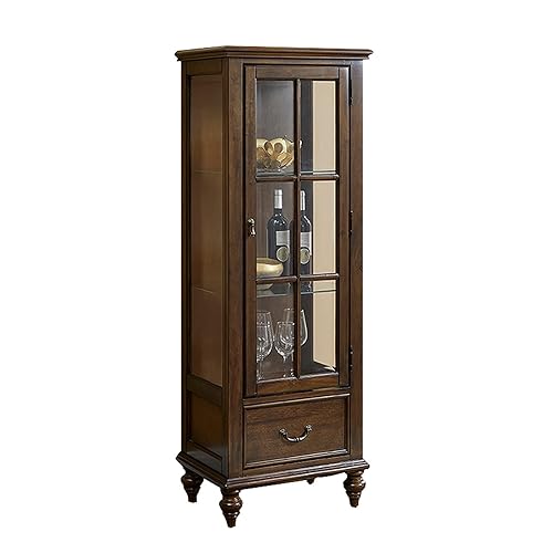 Wine Cabinet Wood Wine Cabinet, Modern Glass Cabinet, Small Apartment
