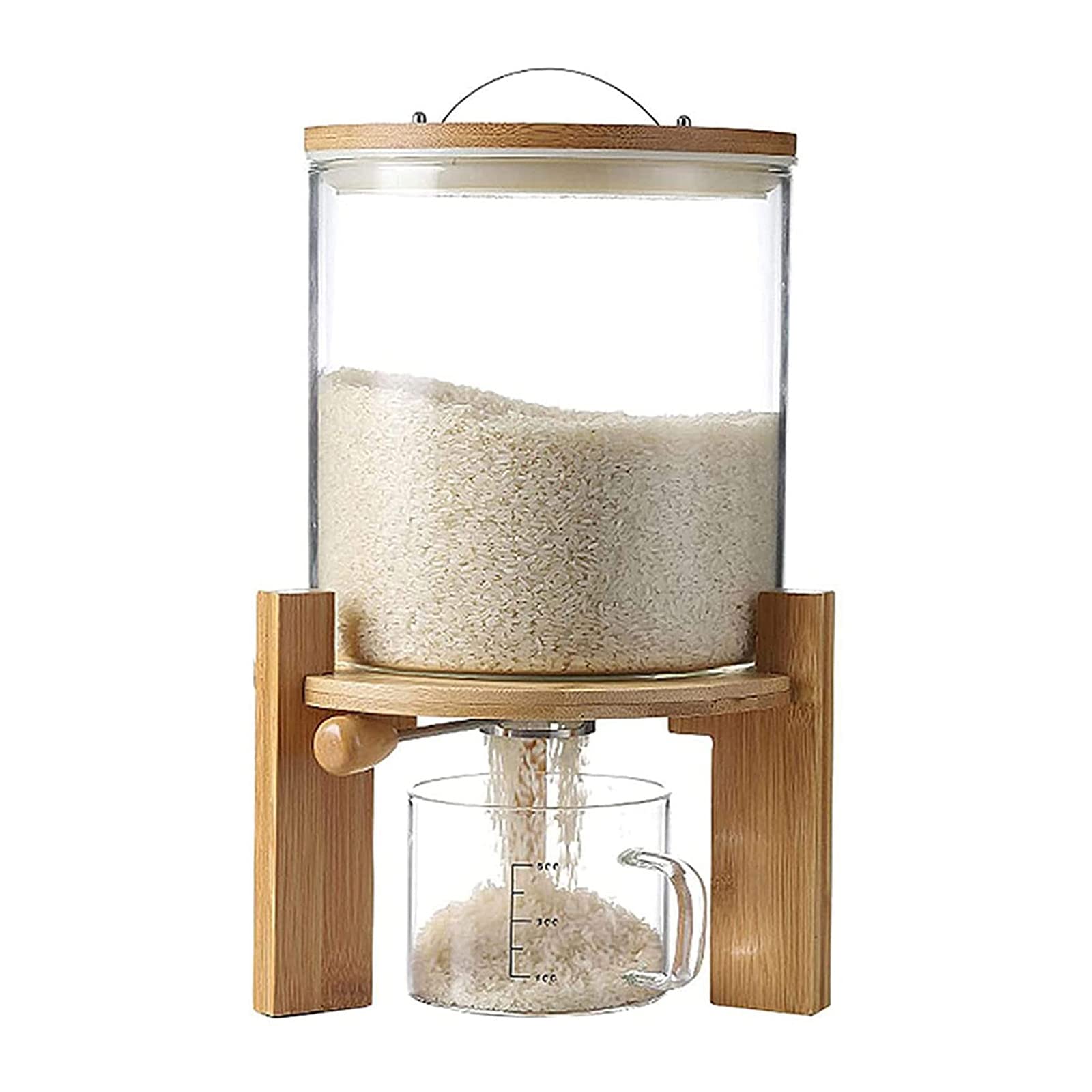 Contenedores de Almacenamiento de Alimentos de Vidrio herméticos de 7L, contenedor de Almacenamiento de Cereales de Vidrio hermético para Almacenamiento