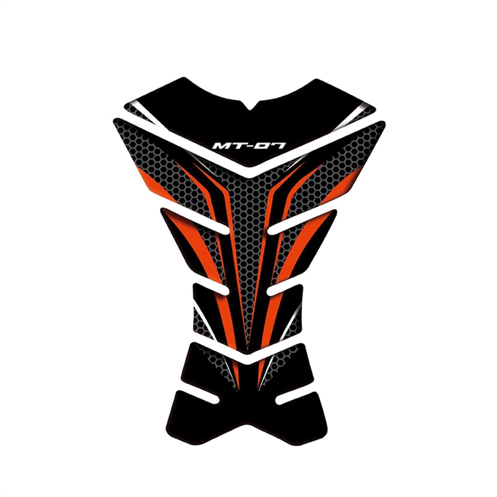 Motorcycle Fuel Tank Pad Protector Sticker Decals for Yamaha MT-07 MT07 Mt07 Carbon-Look(Color3)