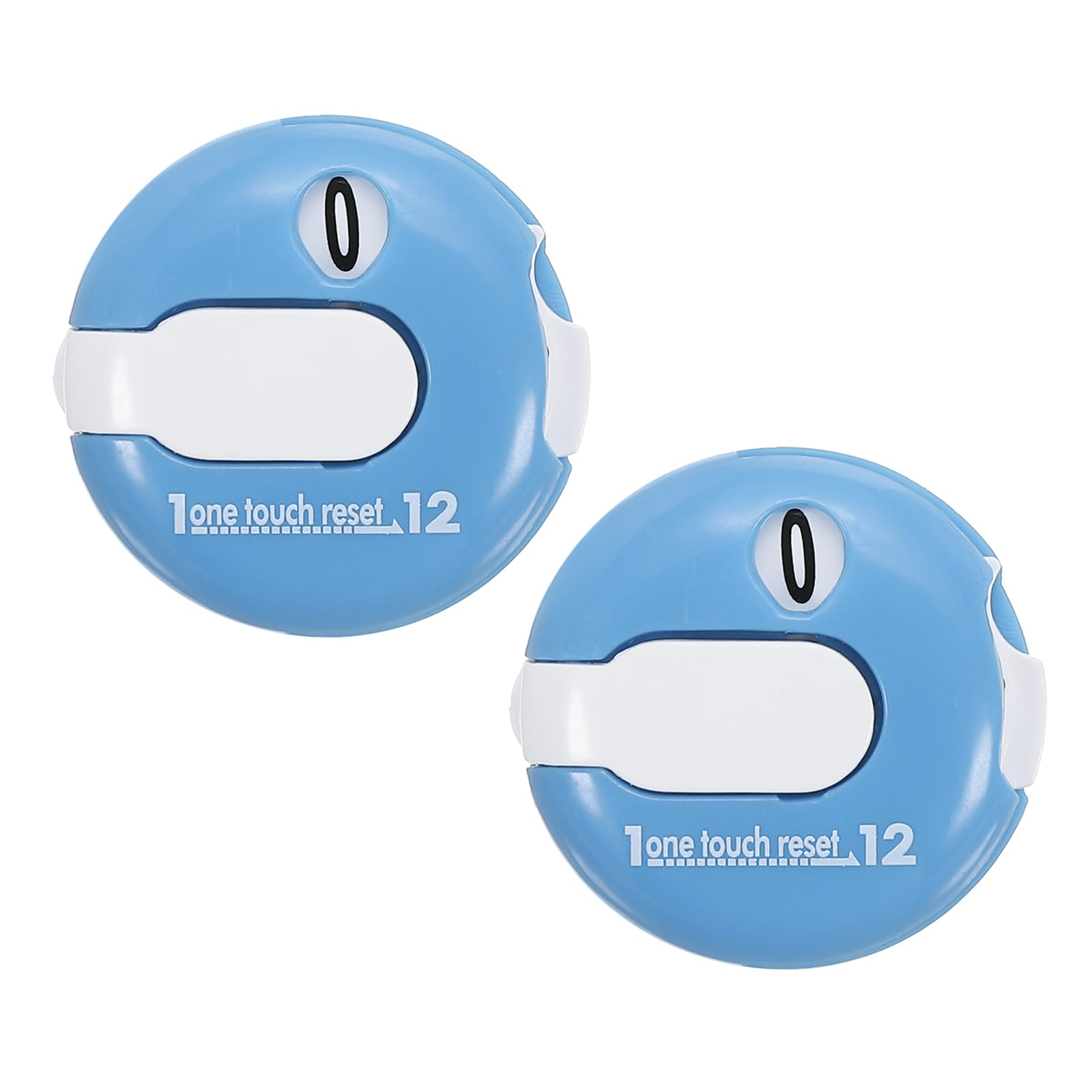 PATIKIL Golf Score Counter, 2 Pack Mini Golf Shot Stroke Attachment Counter Clicker Clip for Golfers Glove Bag Blue White