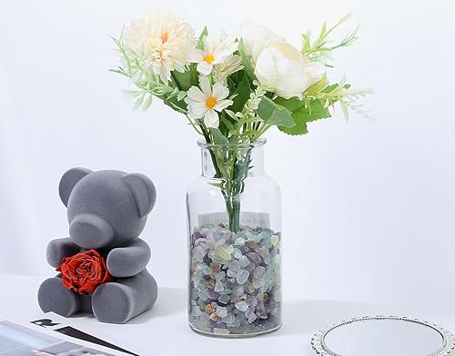 Miniatura 2 de 1 libra de cristal de fluorita, grava pulida, piedras pulidas en forma irregular, chips de cristal a granel, piedras preciosas naturales, relleno de