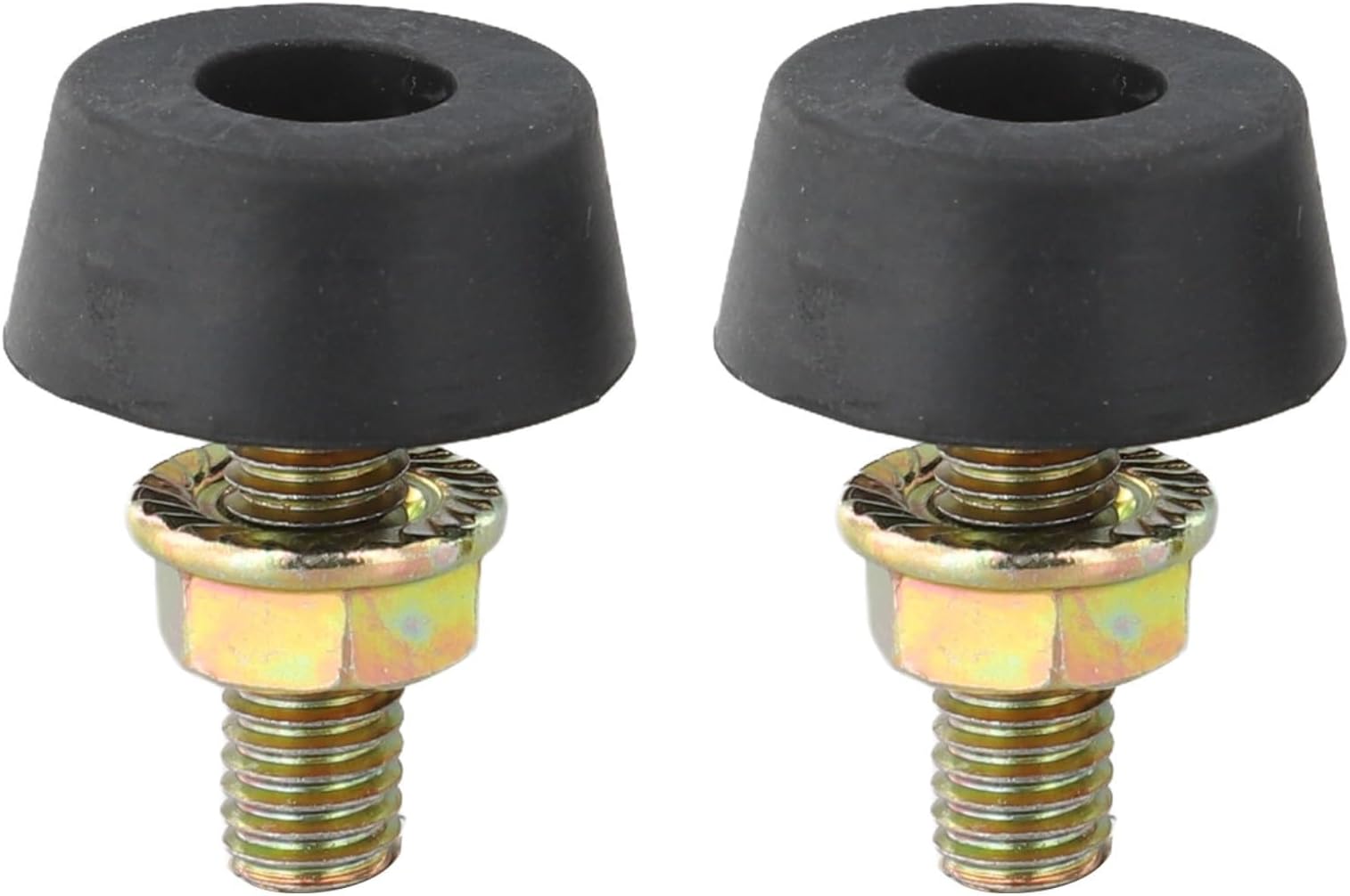 Rubber and Metal Hood Stop for Nissan Patrol Y60 1988-1997 and For Ford Maverick 88-94 with Gold Tone Aluminum End M8 Thread